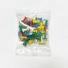 Uñas de color en forma de I 50 bolsas de material PS transparente chinchetas de plástico dorado empaque cuantitativo procesamiento puede hacer color fijo