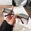 Óculos de Sol Retrô Sem Armação Curvo de Uma Peça Moda High-end Óculos de Vestir Óculos de Sol Decorativos com Letras Personalizadas