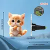 Lindo Clip de Perfume para Ventilación de Coche de Gato Gatito Acrílico Decoración de Coche Accesorio de Interior Adorno de Fragancia