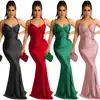 X5617 Transfronterizo Aliexpress Amazon Color Sólido Sexy Sin Tirantes Espalda Descubierta de Atar Ajustado Vestido Largo