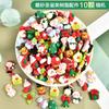 Bolsa de material DIY de pegamento en crema Nueva serie de Santa Anciano muñeco de nieve casa accesorios para muñecas pequeñas funda para teléfono móvil hecha en casa