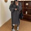 Nuevo Traje de Maternidad Suéter Forrado Engrosado Ropa Chaqueta de Punto Moda Madre Embarazada Vestido Otoño e Invierno