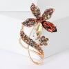 Nuevo Broche de Flor de Pedrería de Lujo de Moda Elegante de Alta Gama para Vestido de Traje de Mujer Joyería Pin Corsage