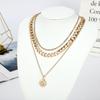 Moda de joias transfronteiriças colar de letras de diamante multicamadas colar feminino simples hip-hop 26 colar com pingente de letras em inglês