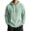 Jaqueta com capuz de malha waffle outono/inverno nova, europeia e americana, moletom com capuz casual de caimento solto e manga longa masculino, moletom masculino