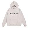 American FOG casual outono e inverno com forro de lã, letras flocadas, marca de moda eterna, moletom com capuz estampado masculino e feminino
