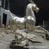 Escultura de Cobre para Paisajismo de Jardín Cuadrado Adornos Caballo Pegaso Galopando de Cobre Fundido Golondrina Pisando Adornos de Cobre Puro Fundición