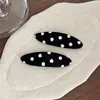 Pinza para el pelo de lunares en bloques de color retro, pinza BB, pinza para flequillo estilo coreano, pinza lateral dulce, accesorio para el pelo ovalado