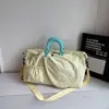 Bolsa fitness esportiva para mulheres, bolsa de badminton com separação seco e úmido, bolsa de armazenamento para treino, portátil, leve, à prova d'água, bolsa para viagens curtas
