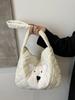 2024 nuevo bolso tote de chaqueta acolchada de algodón, felpa, gran capacidad, para niña, lindo, bolso tote de dibujos animados