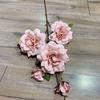 Nueva Rosa Simulada al por Mayor 5 Cabezas Rosa de Té Laifei Hibisco Camelia Rosa Decoración Salón de Bodas Flor Artificial