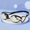 Venta al por mayor de fábrica gafas de natación de silicona coloridas galvanizadas HD impermeables antivaho montura grande unisex gafas de competición