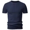 Comércio Exterior Transfronteiriço 2026 nova malha de manga curta suéter masculino camisa de manga curta moderna Amazon AliExpress