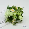 Flores de Seda, Flores Artificiales, Rosas, Colores Cítricos de Primavera, Ramos de Boda, Accesorios para Fotografía de Bodas, Arte Floral, Decoración del Hogar