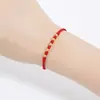 Pulsera de Hilo Rojo Tradicional con Perlas de Fortuna de Oro Puro 999, Perlas de Oro Duro 3D de Oro Puro, Regalo para Novia, Entrega Directa en Transmisión en Vivo