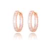 Aretes Largos Redondos de Zircón Chapados en Oro Real Aretes de Personalidad Hip-Hop de Moda Oro Joyería de Australia Venta Caliente Transfronteriza