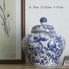Jarrón chino decoración cerámica jarrón sala de estar porcelana azul y blanca olla general para adoración a Buda porcelana de Jingdezhen joyería embotellada