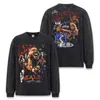 Camiseta de manga larga para hombre Stewell Jenison Bronson, retro americano, efecto copo de nieve lavado, cuello redondo, algodón pesado