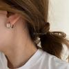 Pendientes circulares de doble capa con viento frío, diseño de nicho para mujer, pendientes, pendientes, nueva tendencia 2022
