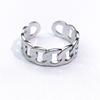 Anillo de apertura de acero de titanio antiguo de gran venta que no se desvanece, diseño de nicho para amantes del anillo de acero inoxidable, joyería al por mayor