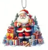 Navidad Papá Noel Colgante Transfronterizo Nuevo Acrílico Plano Coche Retrovisor Colgante Fiesta Colgante Joyería