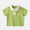 Camiseta Infantil de Manga Curta Doodle Roupa de Verão Fina Camisa Polo de Menino Bebê Top de Meia Manga Verão Roupa Infantil