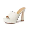9696A Sandalias de Plataforma Impermeables de Boca Baja con Tacón Alto y Chanclas Nuevo Estilo Coreano Moda Versátil Tacón Grueso Calzado de Exterior Sandalias de Media Chancla