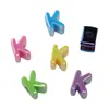 Cuentas de Letras de Acrílico con Recubrimiento UV y Agujero Grande, Cuentas Chapadas en Color para Pulseras DIY, Accesorios al por Mayor, Componentes DIY
