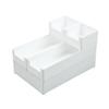 Caixa de armazenamento de gaveta de mesa estilo japonês separada louça de cozinha papelaria caixa organizadora artefato de compartimento plástico transparente