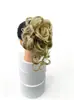 Coque de Cabelo Preguiçoso Estilo Europeu e Americano com Franja Longa Natural Fofa, Peruca de Rabo de Cavalo Fashion