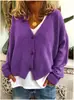 Popular Europeo y Americano Amazon 2026 Transfronterizo Suéter Holgado Cardigan Tejido Deseo para Mujer Ebay Casual Otoño e Invierno Algodón