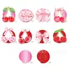 Colgante Espiral Cereza Rosa Xl237 Colgante de PVC Fiesta Rosa para Niña Remolinos de Aceite Banne