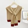 Love snow 2022 primavera nuevo chal tejido para mujer hombro ropa exterior anudado chaleco pequeño bufanda corta anudada