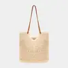 Bolsa de mano de algodón tejida con diseño calado de un solo hombro más vendida, bolsa de playa para vacaciones junto al mar, bolso de mujer de gran capacidad