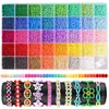 Caixa com 40 Compartimentos Conjunto de Miçangas de Vidro Coloridas Miçangas Misturadas Material para Pulseira Colar DIY Conjunto de Enfeites Acessórios