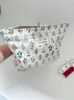 Bolsa de Cosméticos Grande de Estilo Coreano con Flores Frescas, Bolsa de Almacenamiento para Cosméticos, Bolsa de Almacenamiento Portátil para Mujer para Salir, para Lavar
