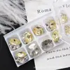 Cristal K9 Cortado 8*10 Huevo de Paloma Ovalado Sin Costuras Sin Base Bola de Diamante Apilable Decoraciones de Uñas de Alta Calidad Deslumbrantes
