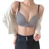 Roupa Íntima Estilo Coreano Feminina Estudantes Verão Fina Estilo Japonês Simples Sem Aro Pequeno Seio Levanta Seios Anti-queda Estilo Menina Sutiã