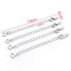 50mm Chapado en Cobre Color Oro Real 18K Retención de Color Corazón Sólido Broche de Langosta con Cadena de Cola de Colgante Cadena de Extensión de Collar DIY Ajuste