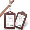 Porta Credencial de Piel Genuina, Credencial de Trabajo, Porta Credencial de Empleado Personalizado, Credencial de Trabajo, Lanyard para Credencial de Trabajo Personalizado, Credencial, Porta Marca de Fábrica