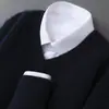 Novo Suéter de Lã Outono e Inverno para Homens, Suéter Pulôver Gola V 100% Lã Pura, Suéter de Malha Cashmere Solto Tamanho Grande