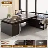 Escritorio de oficina simple, escritorio ejecutivo, escritorio de computadora, estación de trabajo de oficina de alta gama comercial de escritorio, juego de escritorio y sillas para dos personas