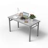 201 Mesa dobrável espessada 4 cm Tampo de mesa Todo em aço inoxidável Mesa de escrita para lareira quente doméstica Mesa portátil Dobrável para áreas externas
