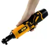 Chave de catraca de carregamento 12v bateria de lítio 18v chave angular ferramenta de instalação portátil de suporte de palco chave elétrica de 90 graus