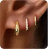 Pendientes Redondos Brillantes de Venta Caliente Transfronterizos Europeos y Americanos Pendientes de Moda Sencillos y Tendencia en Instagram Pendientes Elegantes Pendientes para Mujer Venta Directa de Fábrica