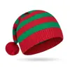 Vestido Clásico Popular Rojo Transfronterizo Europeo y Americano para Fiesta Padre e Hijo Gorro de Punto con Bola de Pelo de Papá Noel Fabricante Stock Listo