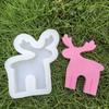 Molde de Silicona para Vela de Bambi Navideño Alce Estilo Navideño Molde para Decoración de Yeso Molde para Pastel