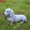 Ornamentos de Dachshund de Simulação Fofos Criativos Transfronteiriços Jardim Ao Ar Livre Pátio Decoração de Gramado Filhote de Cachorro Resina Artesanato