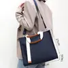 Bolsa de lona Oxford con logo personalizado, gran capacidad, adecuada para uso empresarial y de oficina, se puede llevar como bolso de mano o bolso cruzado para ir al trabajo y para fines promocionales