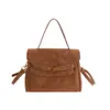 Bolsa de Mão Quadrada Pequena Retrô da Moda para Mulheres, Novo Modelo Outono e Inverno 2025, Alta Qualidade, Estilosa, Bolsa de Ombro e Transversal de Luxo Leve